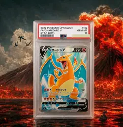 Pokemon Japanese S S9 102/100 Charizard V SR Star Birth 2022 FA PSA 10 - Image 1