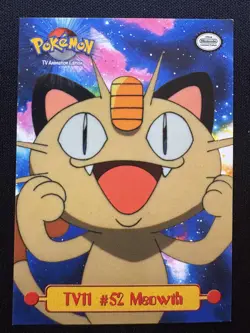 1999 Topps Pokemon TV Animation Edition Series 1 #TV11 Meowth - Image 1
