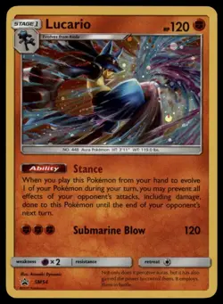 LUCARIO - SM54 HOLO PROMO SUN & MOON PROMO POKEMON LP - Image 1