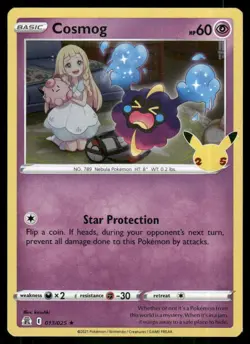 Cosmog 013/025 Rare Celebrations Pokemon Holo Near Mint - Image 1