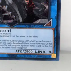 A Bao A Qu, the Lightless Shadow - SUDA-EN049 - Secret Rare 1st Ed LP Yugioh - Image 4