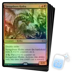 FOIL SAVAGEBORN HYDRA X4 Double Masters Magic MTG MINT CARD - Image 1