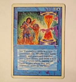 MTG Magic The Gathering Unlimited Timetwister, Heavily Played - Image 1