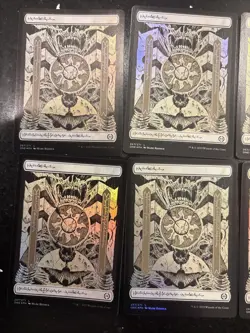 Mtg 10 X Phyrexian Script Plains Full Art FOIL - Image 2