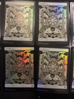 Mtg 10 X Phyrexian Script Plains Full Art FOIL - Image 3
