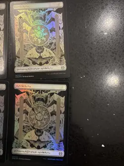 Mtg 10 X Phyrexian Script Plains Full Art FOIL - Image 4