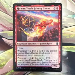 Human Torch, Johnny Storm (Foil) - MTG: Marvel Super Heroes (U) 0136 - Image 1