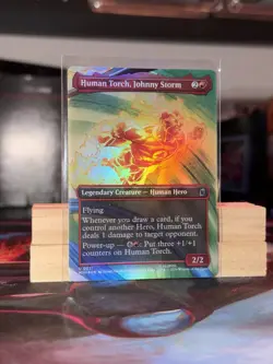 MTG: Human Torch, Johnny Storm 0321 Borderless Foil Uncommon Marvel Super Heroes - Image 1