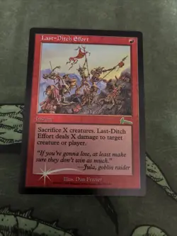 1x FOIL Last-Ditch Effort - Urza's Legacy - NM - English - OOP MTG - Image 1