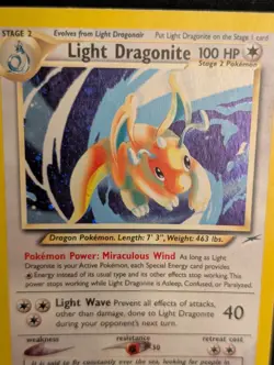 Pokemon Light Dragonite 14/105 Neo Destiny Holo Rare TCG - Image 2