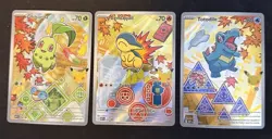 Pokemon TCG First Partner Johto Set Of 3 Chikorita, Cyndaquill, Totodile - Image 1
