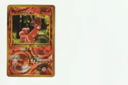 Vintage Brock's Vulpix Japanese Pokemon Vending Sticker Holo Prism - Image 1