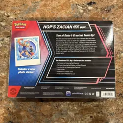 Pokemon TCG Hop’s Zacian ex Box Sealed 4 Booster Packs + Promos English - Image 2