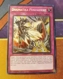 YuGiOh! TCG 1X NM Dogmatika Punishment - RA01-EN076 - Secret Rare 1st Edition - Image 1