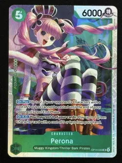 ONE PIECE TCG Perona OP14-033 SR The Azure Sea's Seven Foil English NM - Image 1
