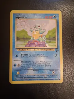 Pokemon TCG Squirtle Base Set 2 Unlimited Common Card 93/130 - Image 1