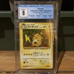 CGC 8 1996 Raichu Base Set Holo 26 Japanese Pokemon Card - Image 1