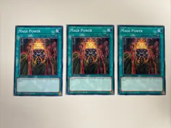 Yugioh - Mage Power x 3 - 1st Edition NM - Plus Free Holo Card - A - Image 1