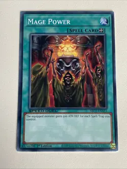 Yugioh - Mage Power x 3 - 1st Edition NM - Plus Free Holo Card - A - Image 3
