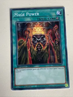 Yugioh - Mage Power x 3 - 1st Edition NM - Plus Free Holo Card - A - Image 4