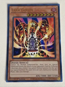 Yugioh - Lava Golem x 3 - 1st Edition Ultra Rare NM - Free Holo Card - B - Image 2