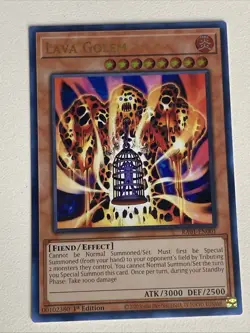 Yugioh - Lava Golem x 3 - 1st Edition Ultra Rare NM - Free Holo Card - B - Image 4