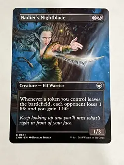 Nadier's Nightblade Borderless Commander Masters 641 MTG - Image 1