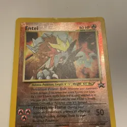 Entei - WOTC Black Star Promo #34 Reverse Holo, Fair Pokemon Nice Card FREE SHIP - Image 2