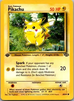 Pikachu 60/64 Common Jungle Pokemon 1st Edition Near Mint - Image 1