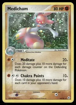 Pokemon Cards Medicham 10/101 Holo Hidden Legends Holo Rare NM - Image 1