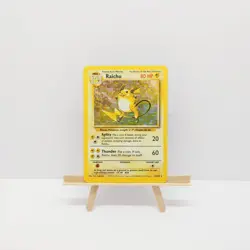 Raichu 14/102 Pokemon Card TCG Base Set Unlimited Rare Holo MP - Image 2