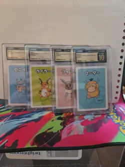 Pokemon TCG Psyduck Squirtle Eeeve Raichu 2019 Japanese Old Maid CGC Pristine 10 - Image 1