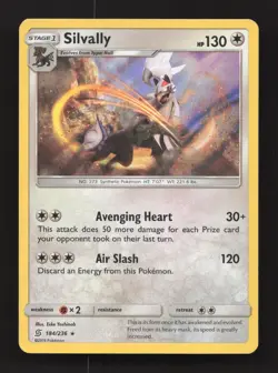 Silvally 184/236 Holo Rare Unified Minds Holo Near Mint - Image 1