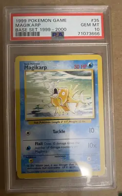 1999 Pokemon Magikarp PSA 10 Gem Mint Cert# Ends With 666 - Image 1