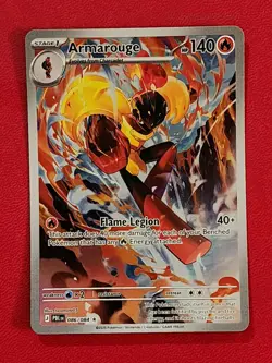 Armarouge Holo Illustration Rare ME05: Pitch Black 086/084 NM pokemon psa - Image 1