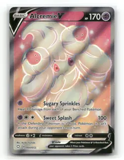 Alcremie V 064/072 Ultra Rare Shining Fates Pokemon Holo NM - Image 1