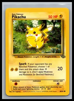 Pikachu 60/64 Common Jungle Pokemon Unlimited Near Mint - Image 1