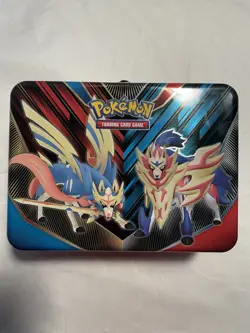 Pokemon Empty Collectors Tin Zacian & Zamazenta Lunch Box - Image 1
