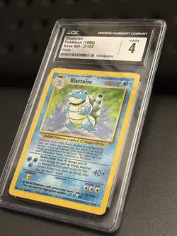 Blastoise 2/102 Holo CGC 4 Base Set Unlimited Pokemon 1999 - Image 2