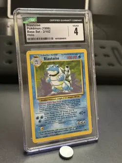 Blastoise 2/102 Holo CGC 4 Base Set Unlimited Pokemon 1999 - Image 3
