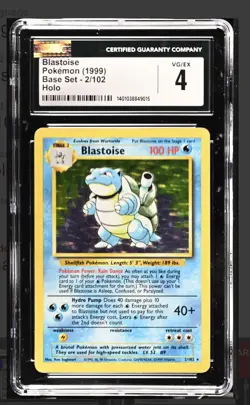 Blastoise 2/102 Holo CGC 4 Base Set Unlimited Pokemon 1999 - Image 5