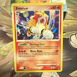 Entei Pokemon Secret Wonders 4/132 Cracked Ice Holo Rare Vintage (LP) nice!! - Image 1