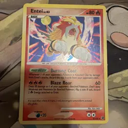 Entei Pokemon Secret Wonders 4/132 Cracked Ice Holo Rare Vintage (LP) nice!! - Image 2