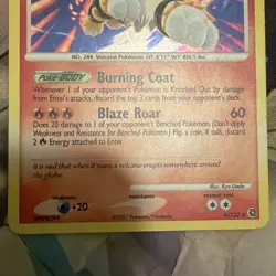 Entei Pokemon Secret Wonders 4/132 Cracked Ice Holo Rare Vintage (LP) nice!! - Image 4