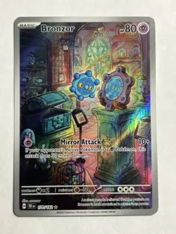 Pokemon TCG Bronzor 170/162 SV05 Illustration Rare Full Art Holo ENG - Image 1