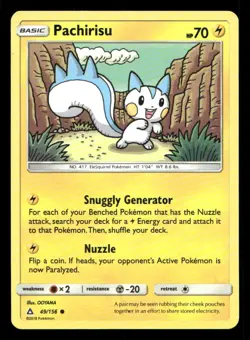 Pachirisu 49/156 Ultra Prism LP Pokemon - Image 1