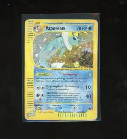 HUGE SWIRL 2003 Skyridge Vaporeon Holo Foil Rare H31/H32 E-Reader Pokemon - Image 1