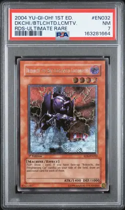 Dekoichi The Battlechanted Locomotive RDS-EN032 1st Ed. Ultimate Yugioh PSA 7 - Image 1
