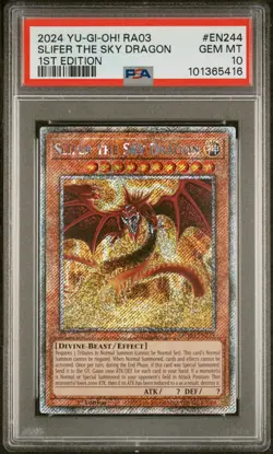 2024 YU-GI-OH! QUARTER CENTURY BONANZA 1ST EDITION SLIFER THE SKY DRAGON PSA 10 - Image 1