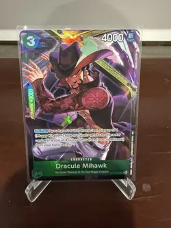 One Piece Card Game- Dracule Mihawk alt art St12-003 NM English - Image 1